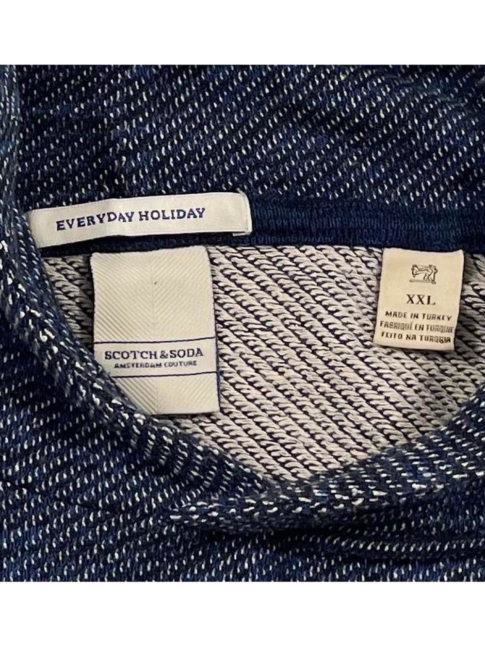 Scotch & Soda AMS “Rise & Ride” Melange Knit Hoodie Size XXL (Retail $170) - Picture 4 of 4
